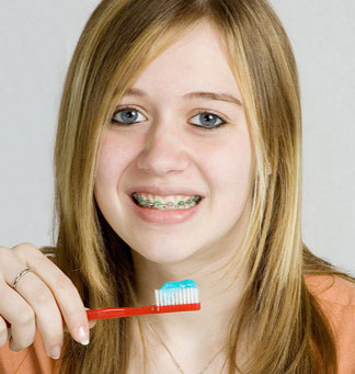 brushing and flossing